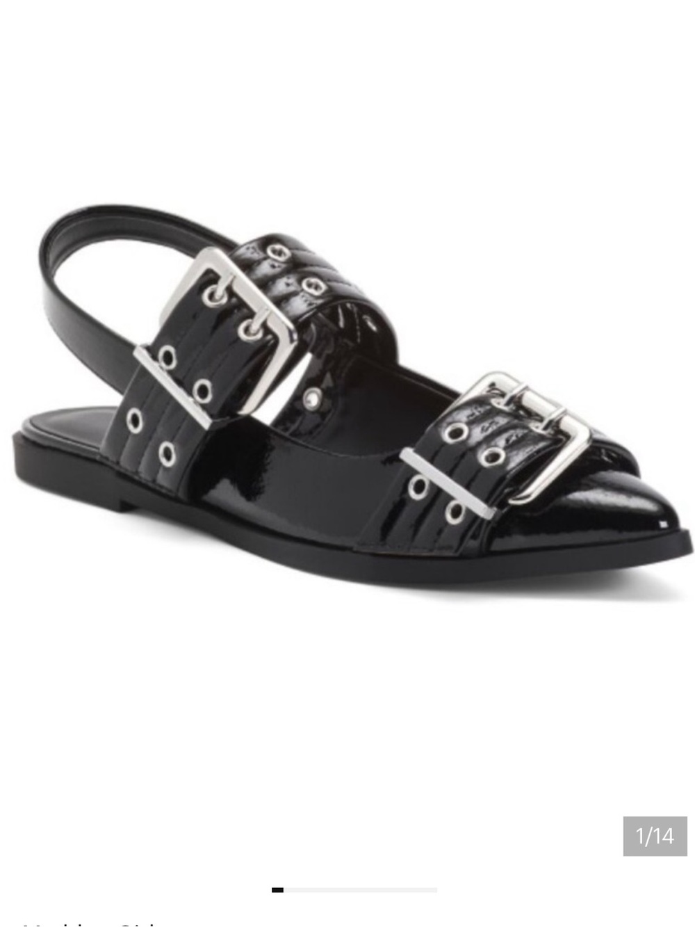 Madden Girl "Vardan" Black Patent Slingback Size 8.5
